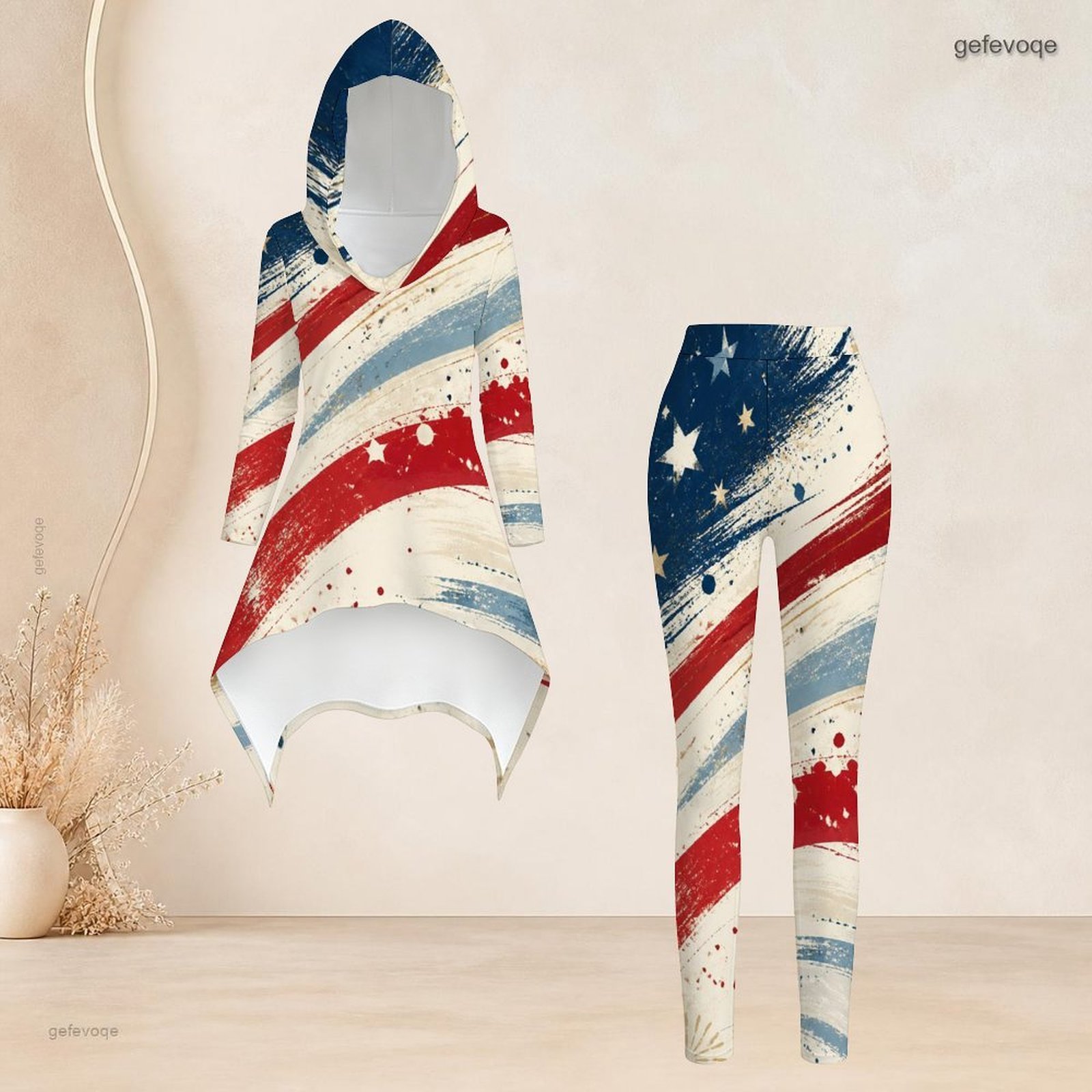 Women'S Fashion Leggings - Setelan Kasual Wanita 2 Potong, Atasan