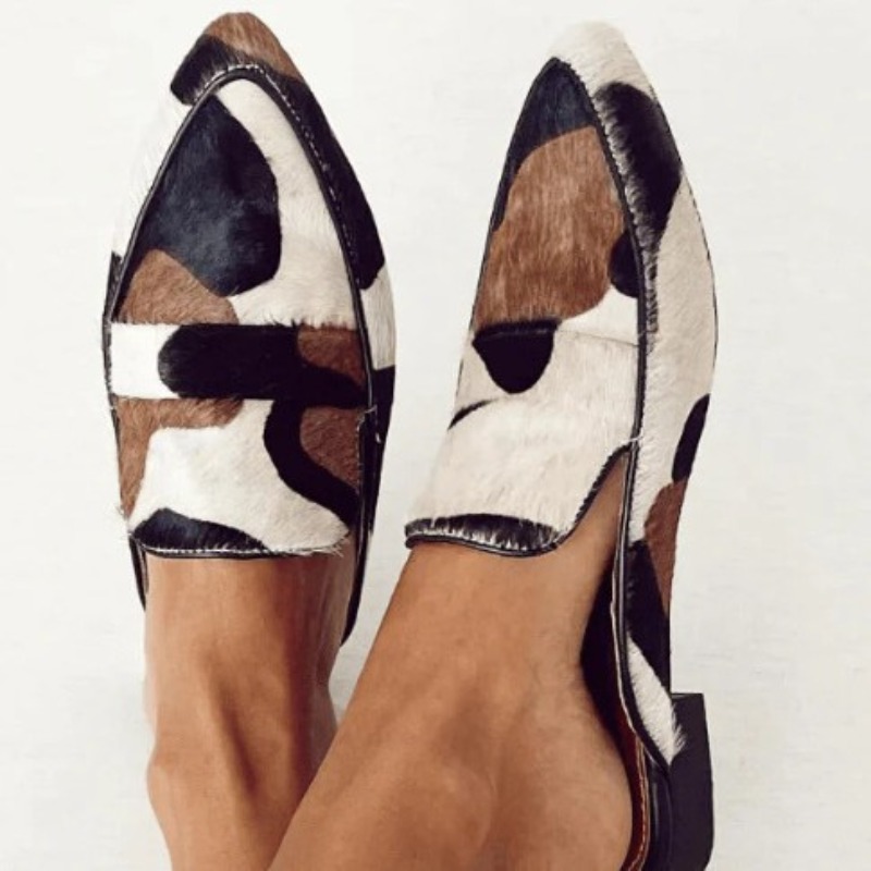 Women Fashion Heels - Sepatu Wanita Kasual Motif Kulit Sapi