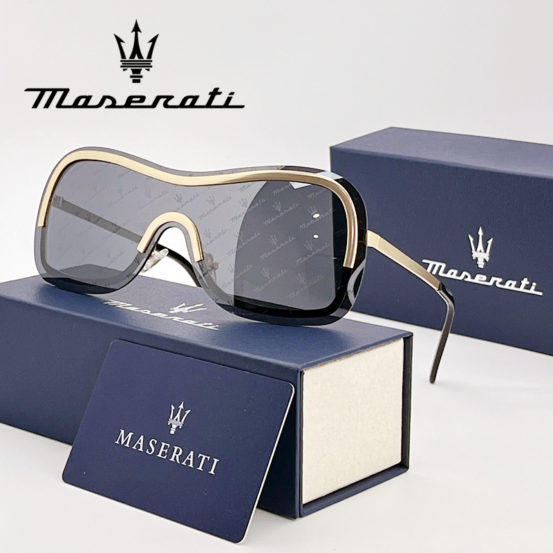Women Fashion Pose - Kacamata Hitam Fashion Baru MASERATI, Tanpa