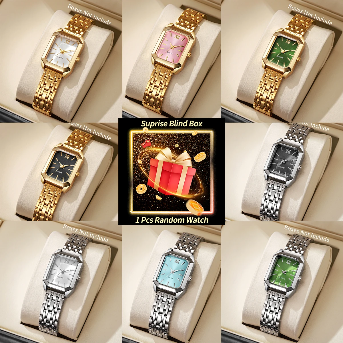 Fashion Women Watch - Jam Tangan Wanita Model Kotak Kejutan,