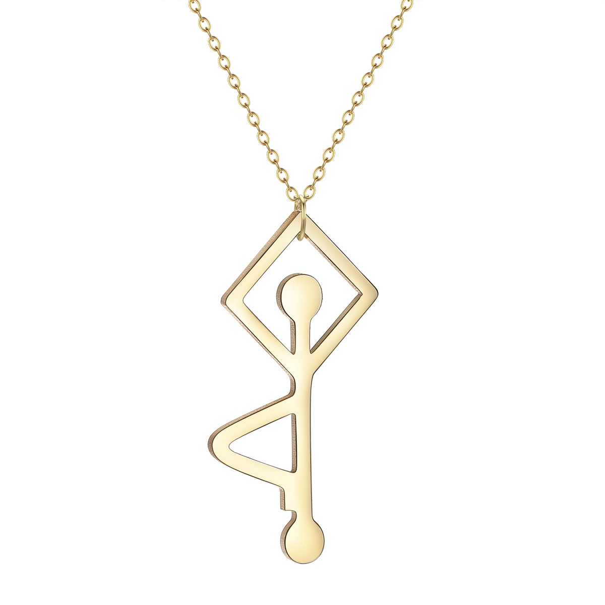 Women Fashion Pose - Dainty pohon Pose keseimbangan kalung pose