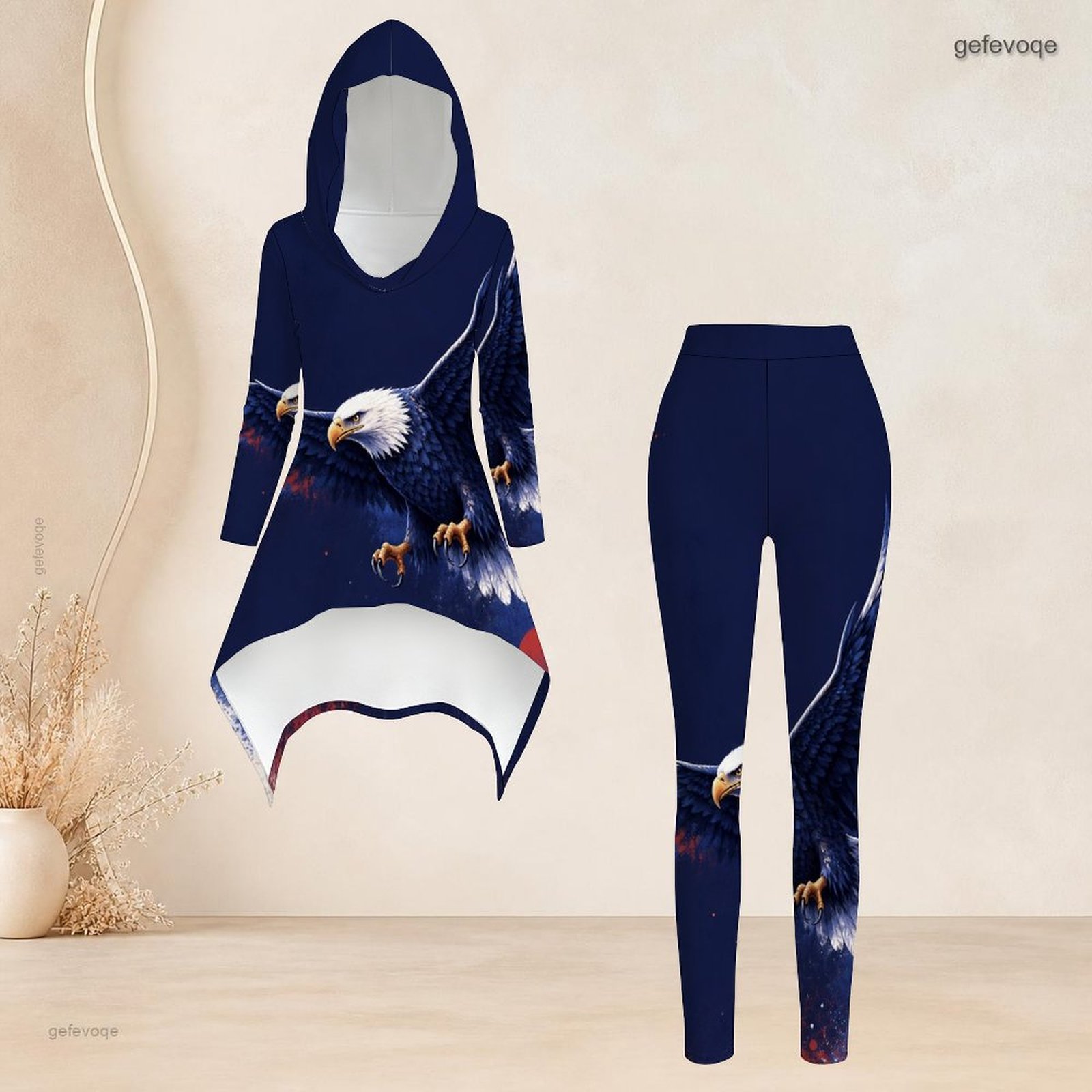 Women'S Fashion Leggings - Setelan Kasual Wanita 2 Potong, Atasan
