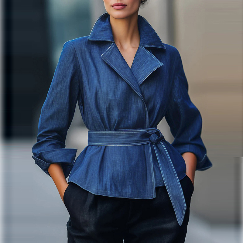 Women'S Fashion Belts - Jaket Denim Wanita Musim Gugur Semi