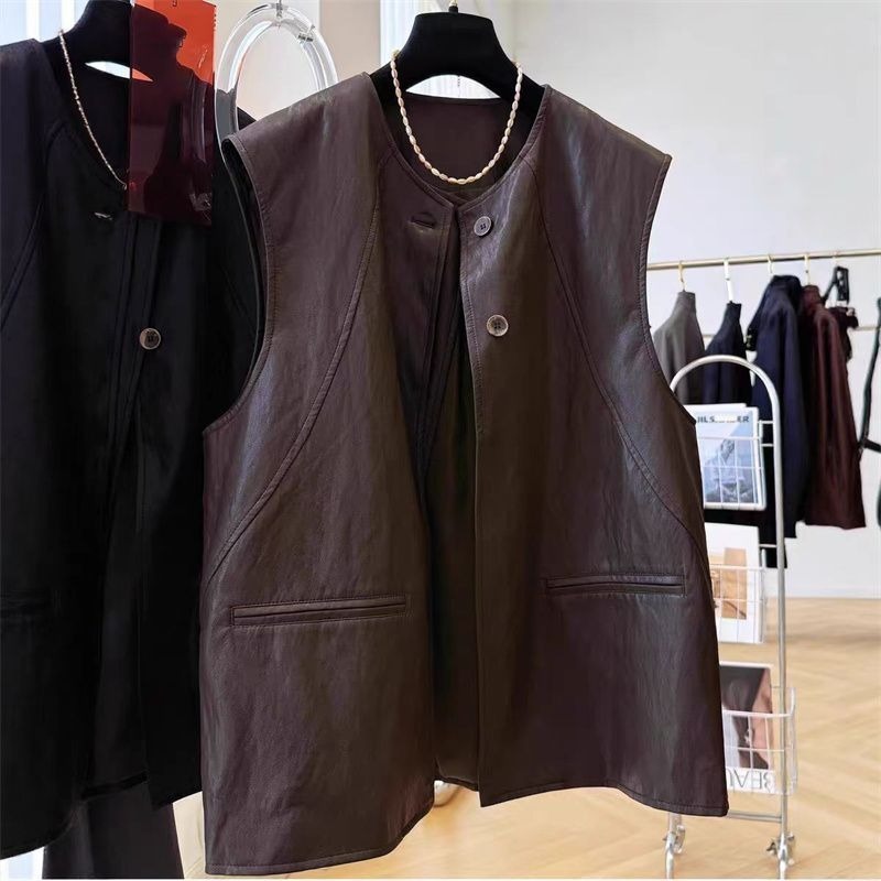 Jaket Kulit Hitam Tanpa Lengan - Women'S Fashion Petite ulasan dan harga