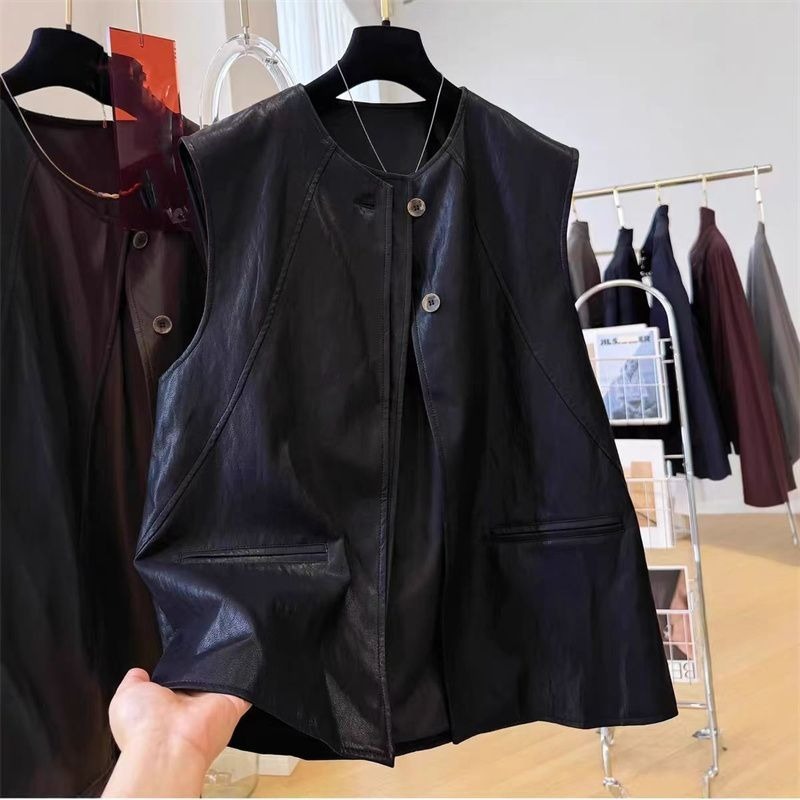 Jaket Kulit Hitam Tanpa Lengan - Women'S Fashion Petite ulasan dan harga