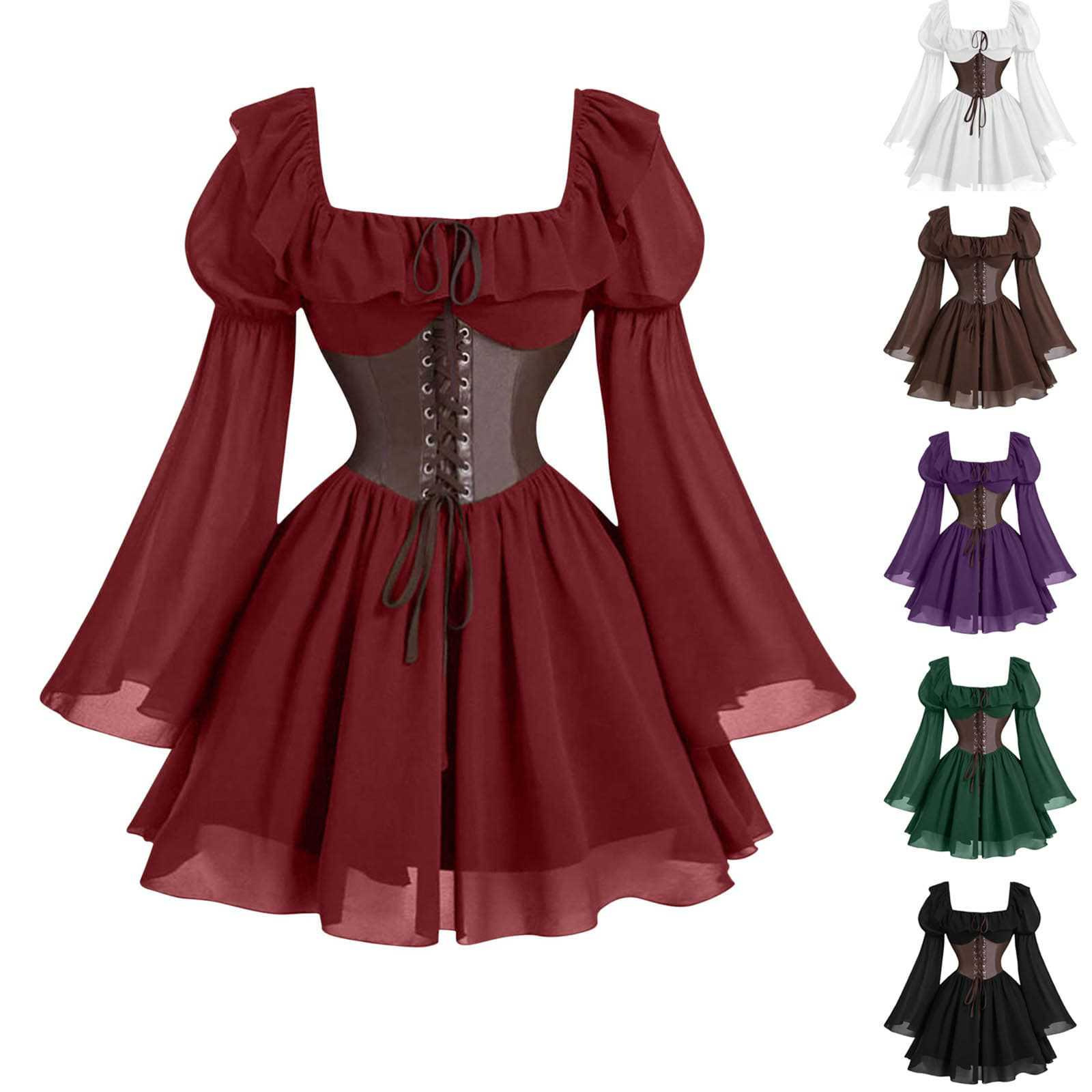 Gaun Wanita Lengan Panjang Mod - Women'S Fashion Renaissance Period ulasan dan harga