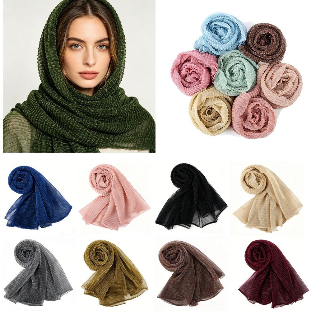 Kerudung Sutra Warna Solid Mod - Women'S Fashion Rings Gold ulasan dan harga