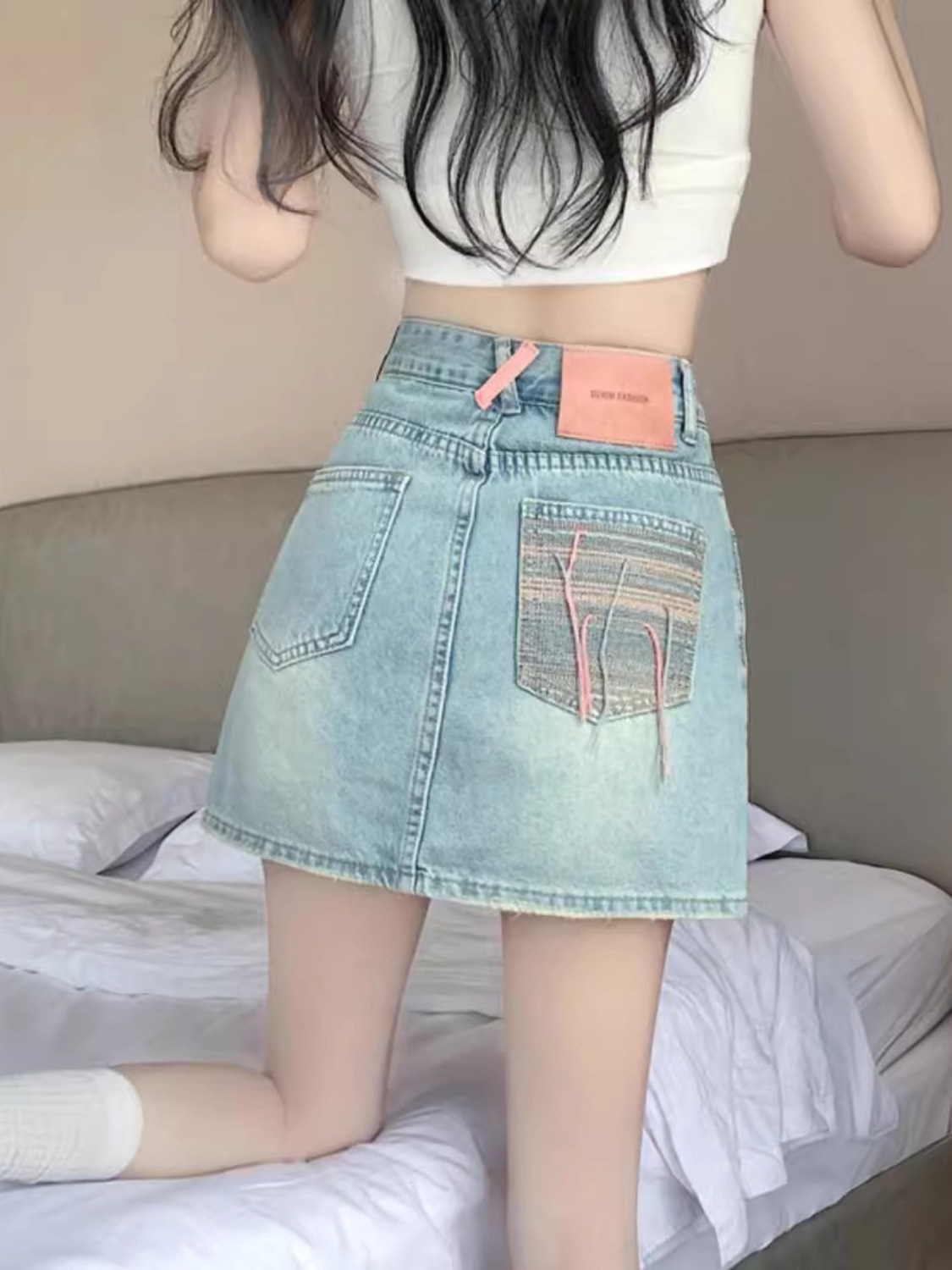 Rok Denim Vintage Wanita Model - Denim Shorts Women ulasan dan harga