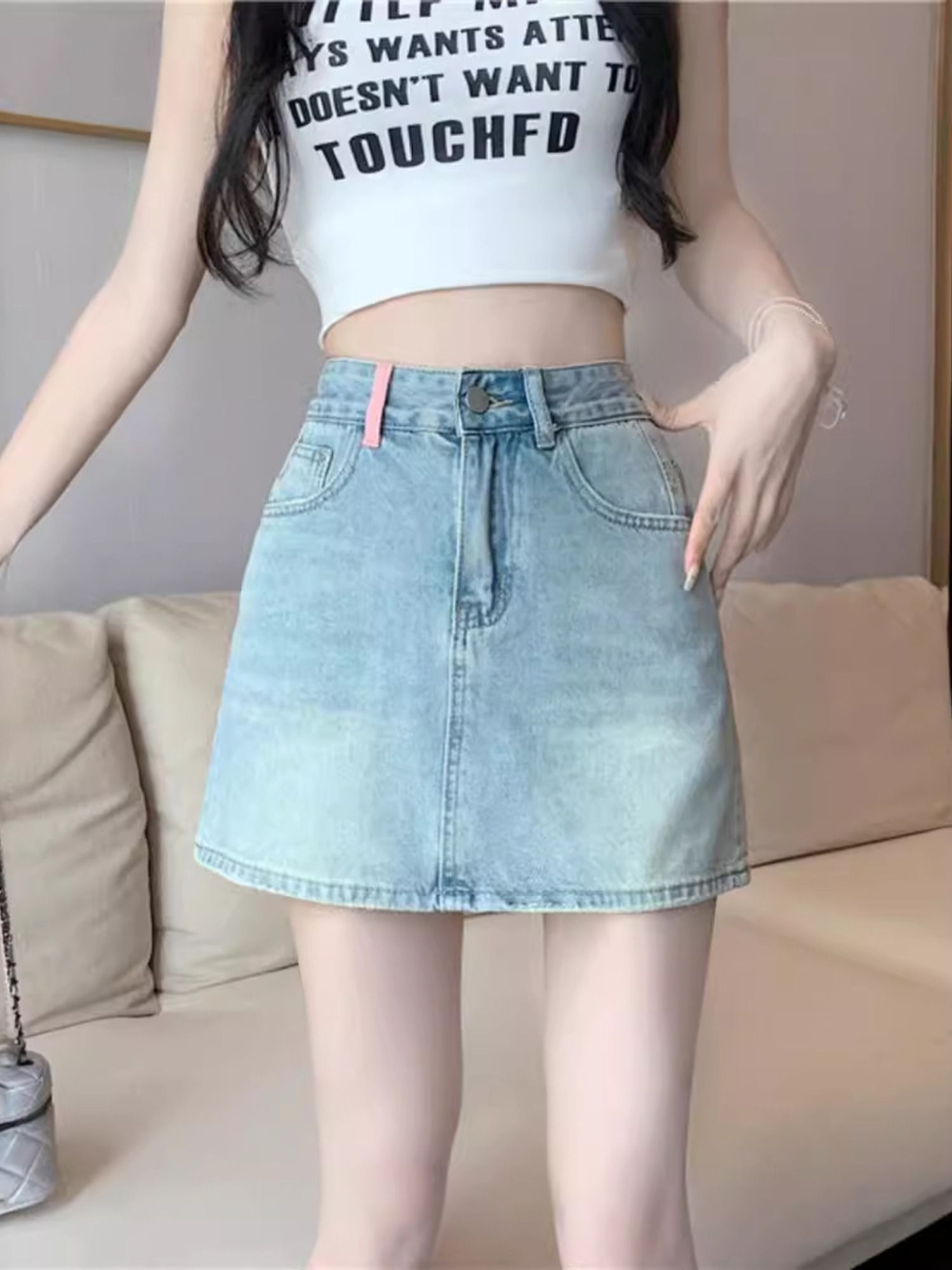 Rok Denim Vintage Wanita Model - Denim Shorts Women ulasan dan harga