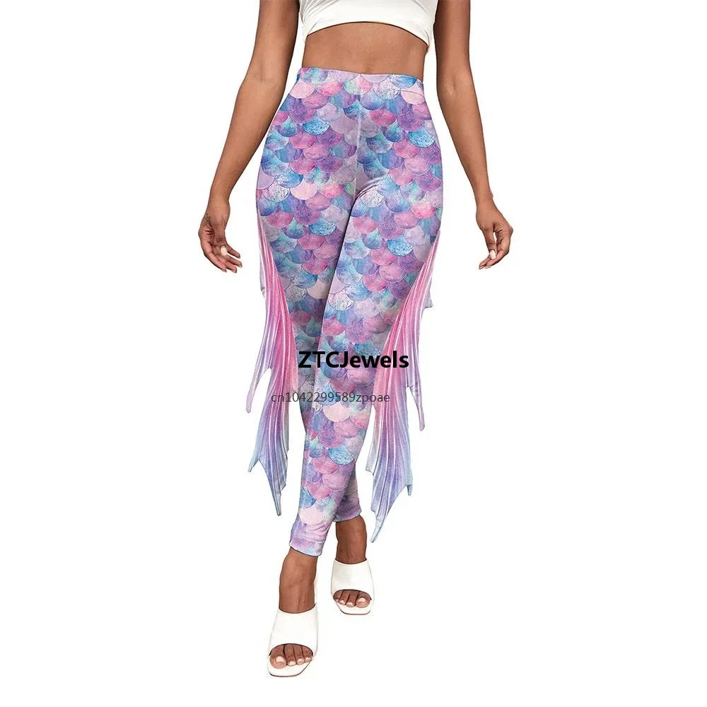 Legging Motif Sisik Duyung 3D  - Women'S Fashion Leggings ulasan dan harga