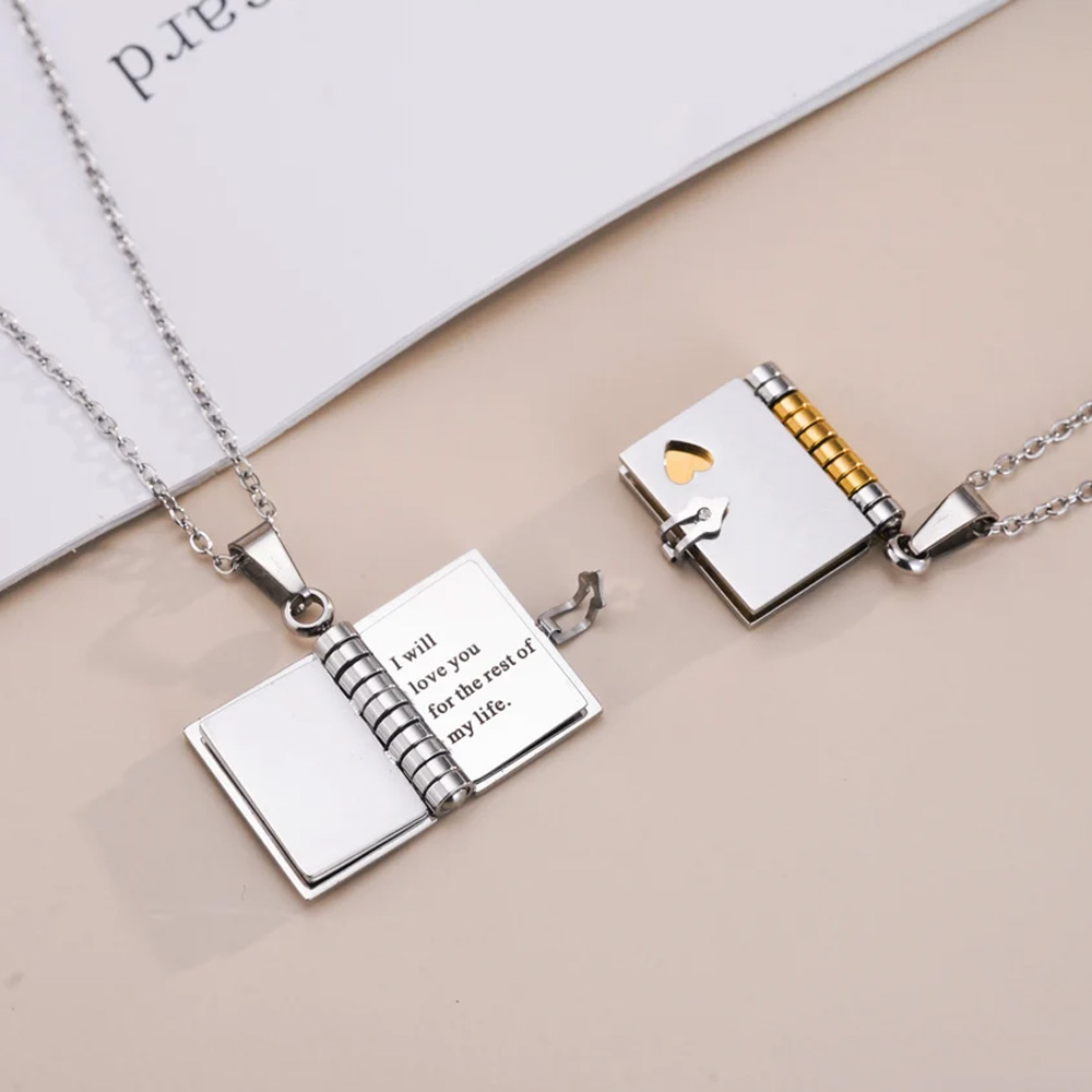 Atoztide kalung liontin buku m - Women'S Fashion Petite ulasan dan harga