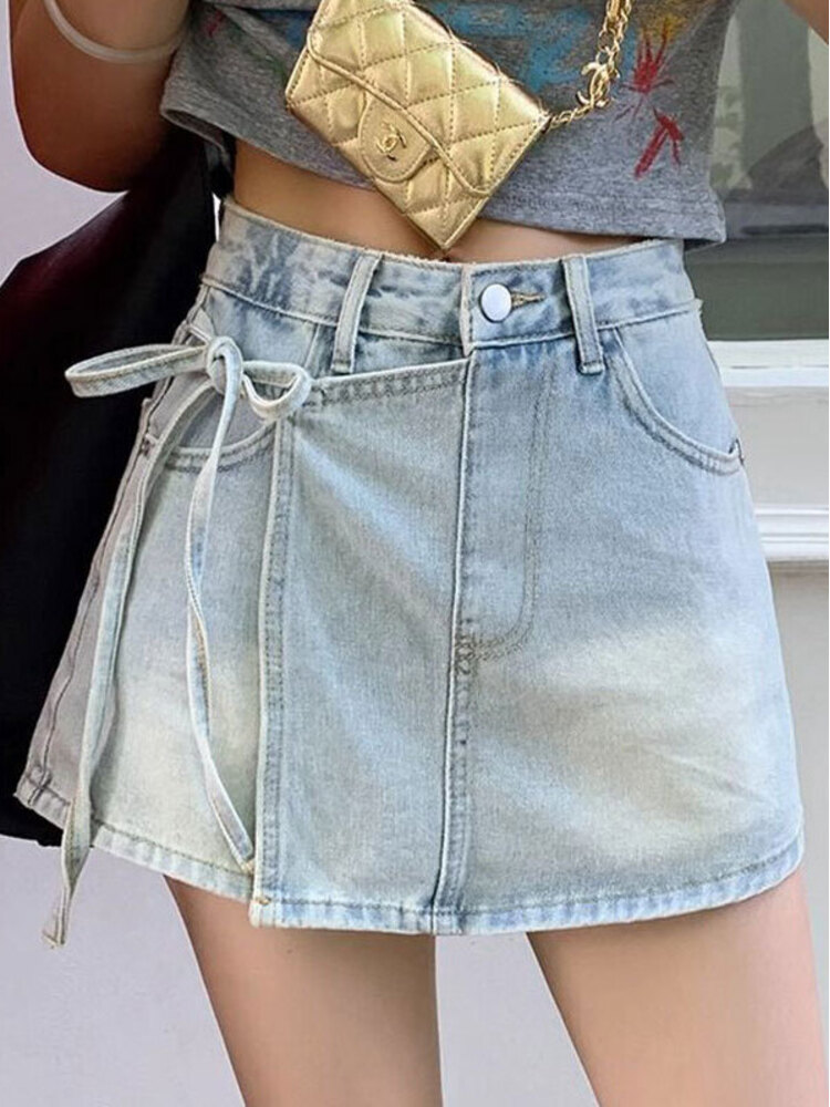 Rok Denim Wanita Pinggang Ting - Denim Shorts Women ulasan dan harga