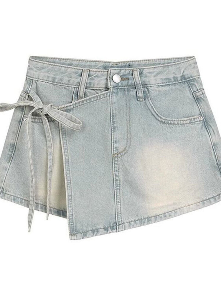 Rok Denim Wanita Pinggang Ting - Denim Shorts Women ulasan dan harga