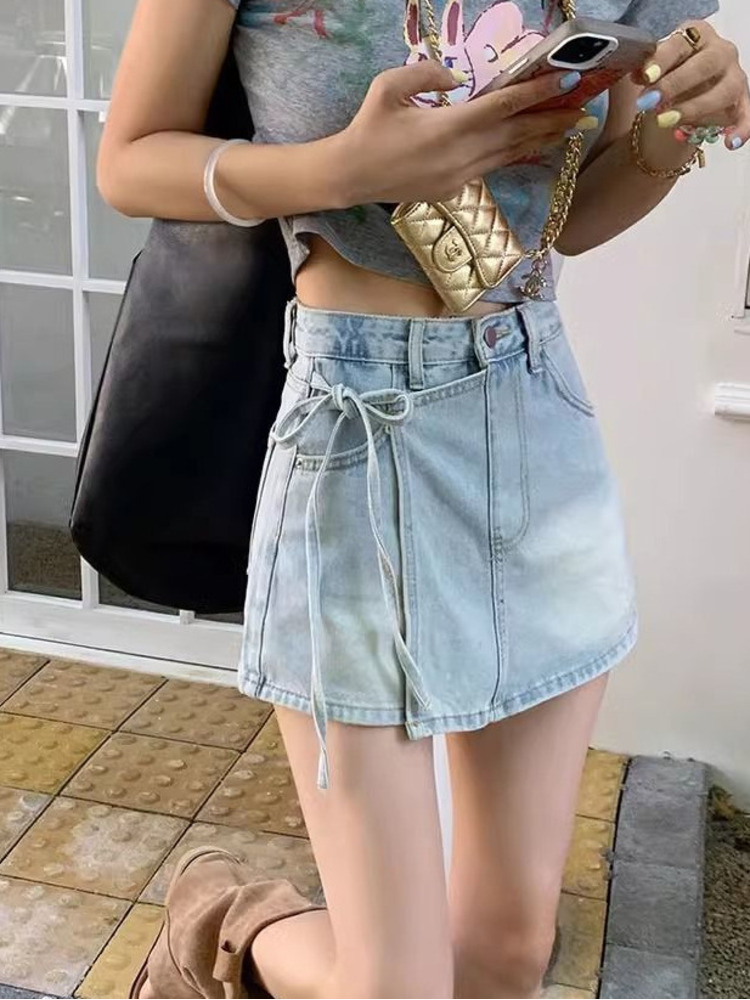 Rok Denim Wanita Pinggang Ting - Denim Shorts Women ulasan dan harga