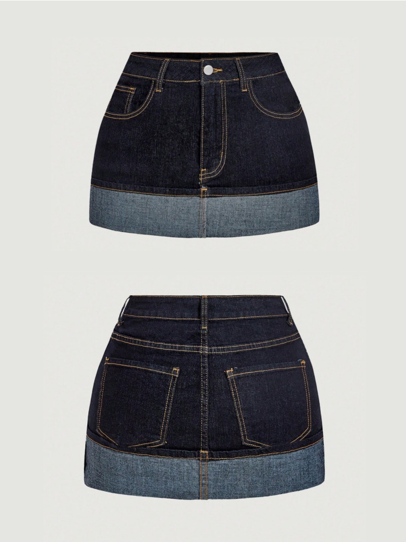Rok Mini Denim Dua Warna 2026  - Denim Shorts Women ulasan dan harga