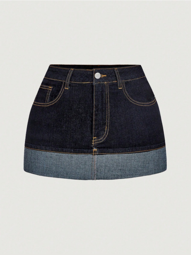 Rok Mini Denim Dua Warna 2026  - Denim Shorts Women ulasan dan harga