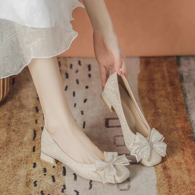 Sepatu Pernikahan Atasan Renda - Women Fashion Heels ulasan dan harga