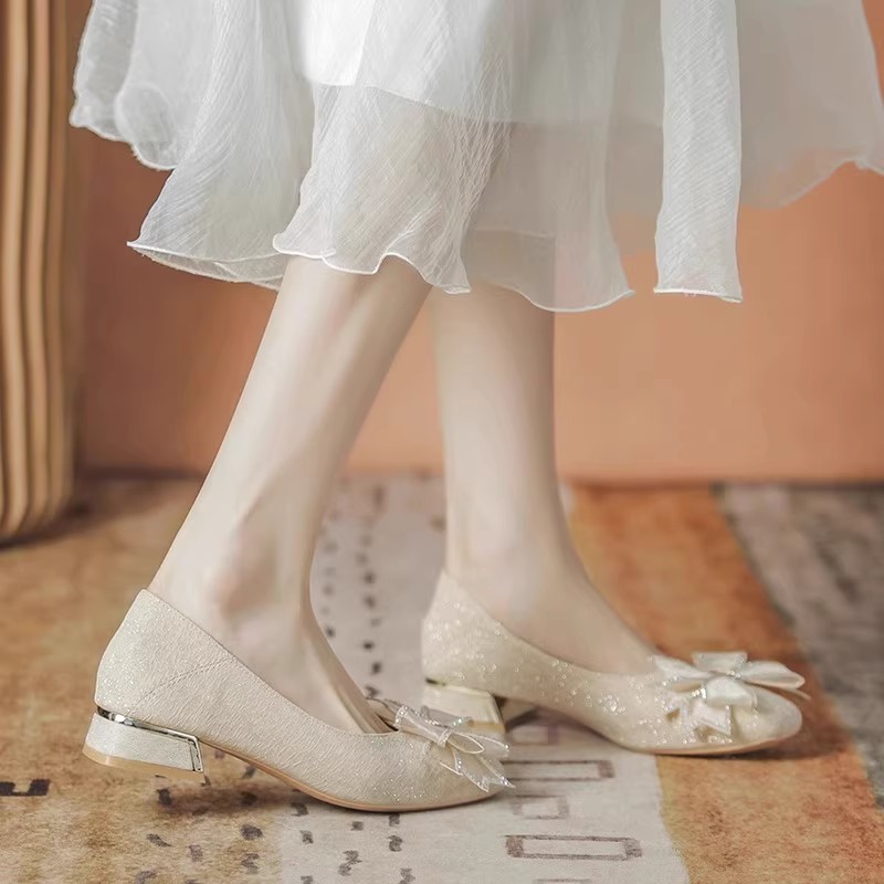 Sepatu Pernikahan Atasan Renda - Women Fashion Heels ulasan dan harga