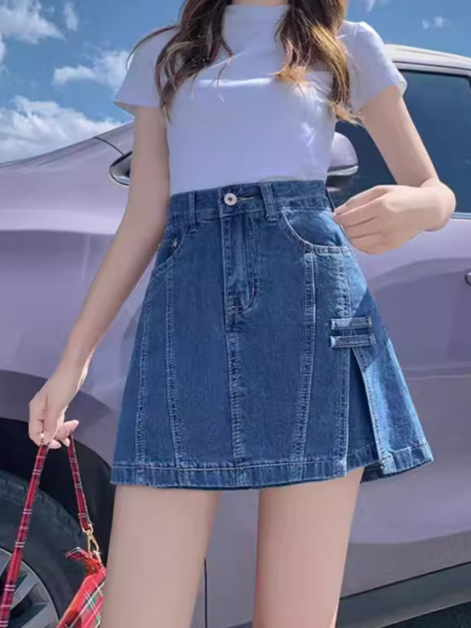 Rok Denim Vintage Wanita Model - Denim Shorts Women ulasan dan harga