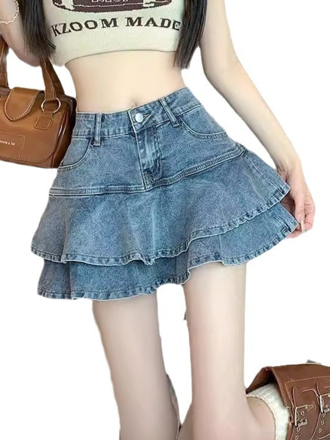 Rok Denim Vintage Wanita Berla - Denim Shorts Women ulasan dan harga