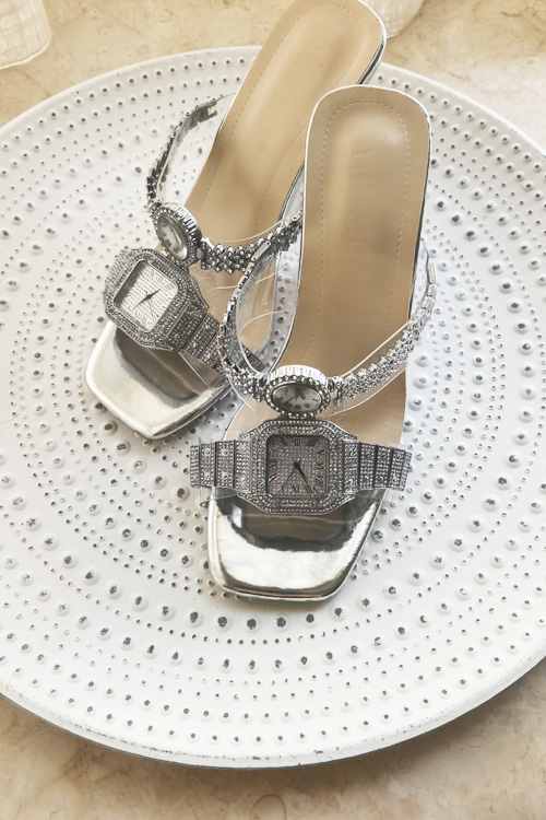 Sepatu hak tinggi kristal desa - Fashion Women Watch ulasan dan harga