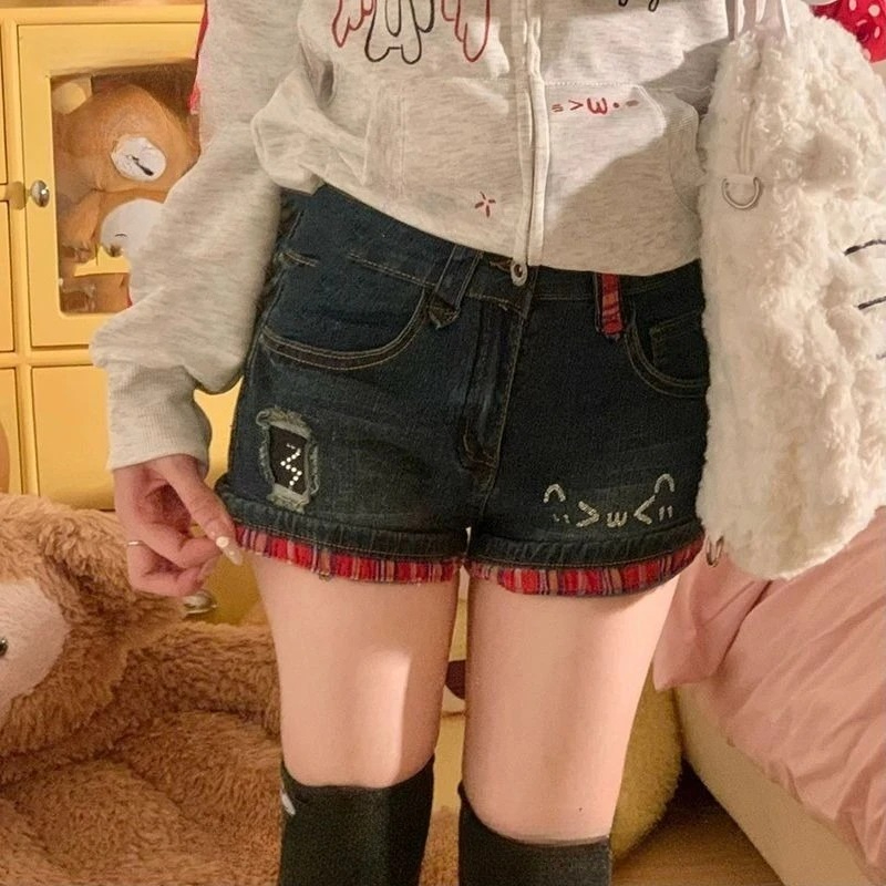 Celana Jeans Pendek Vintage Am - Denim Shorts Women ulasan dan harga