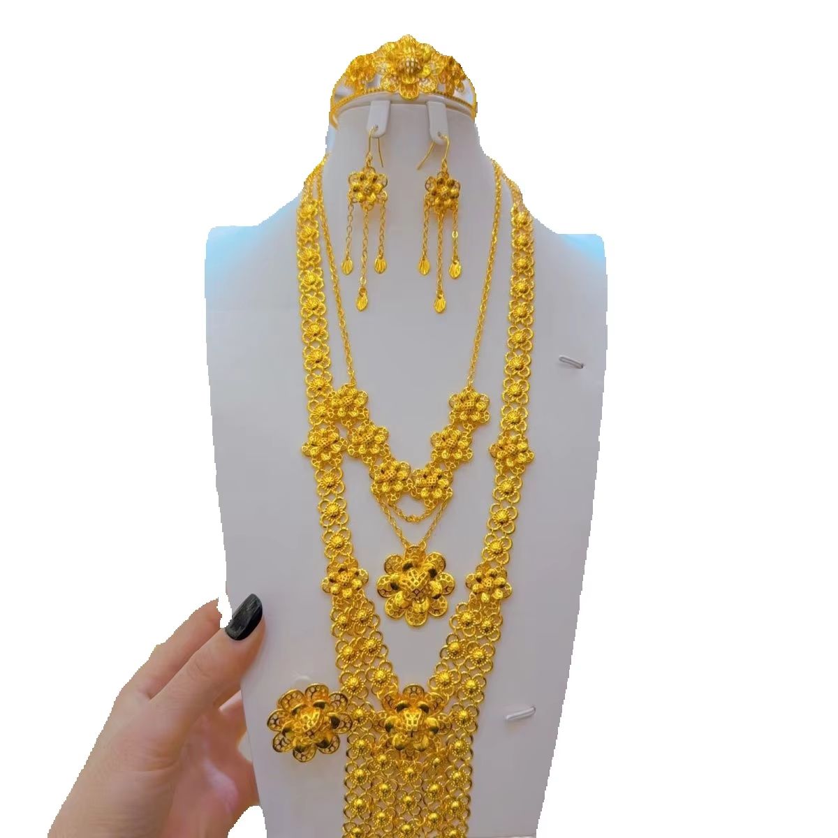 Perhiasan set kalung, anting,  - Women'S Fashion Rings Gold ulasan dan harga