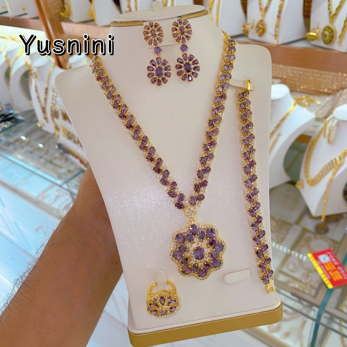 Set Perhiasan Pernikahan Mewah - Women'S Fashion Rings Gold ulasan dan harga