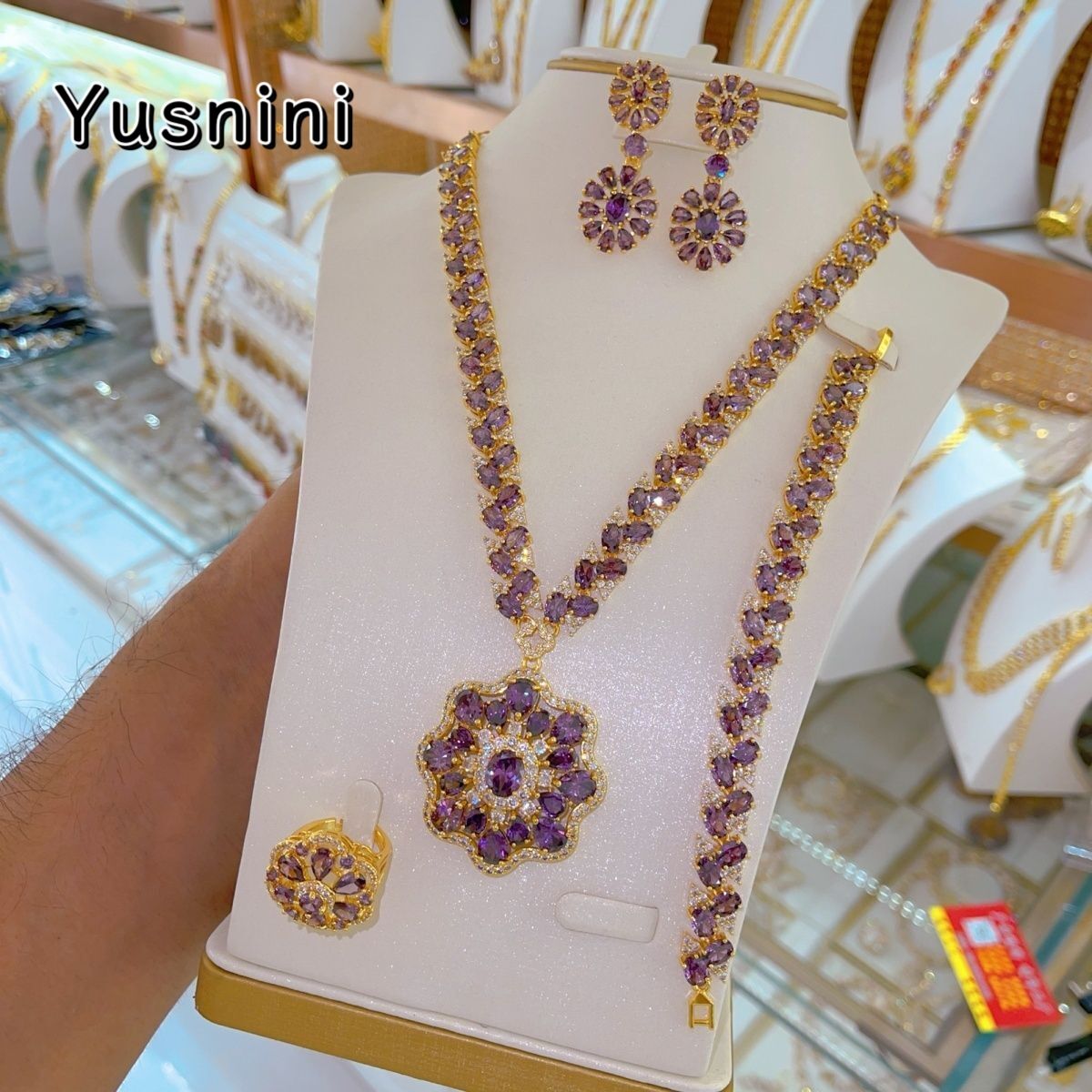 Set Perhiasan Pernikahan Mewah - Women'S Fashion Rings Gold ulasan dan harga