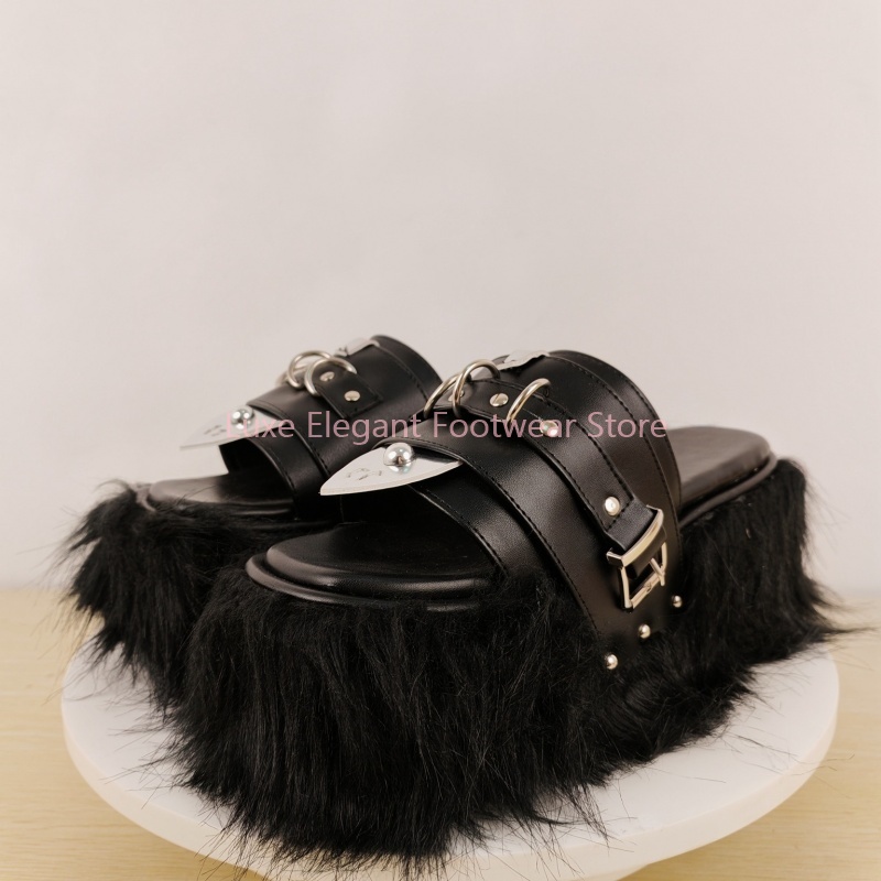 Sandal Selop Wanita Berbulu Hi - Women'S Fashion Belts ulasan dan harga