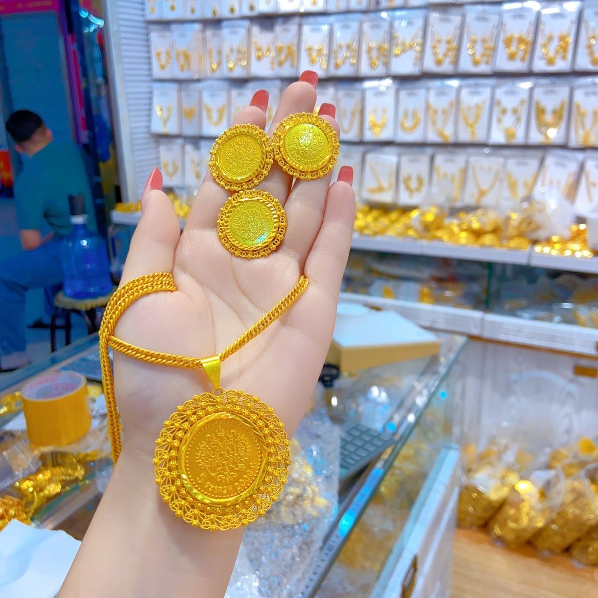 Baru 24K perhiasan Dubai lapis - Women'S Fashion Rings Gold ulasan dan harga