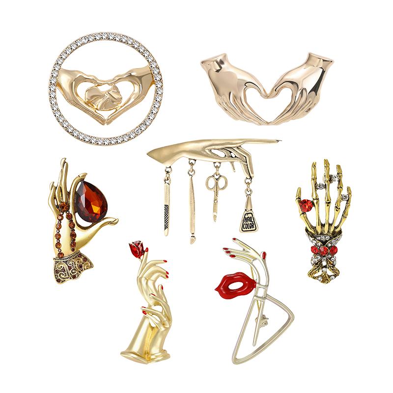 Bros Pin Bentuk Tangan Berpelu - Women Fashion Pose ulasan dan harga