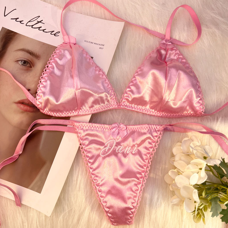 Set Bra Segitiga dan G-string  - Women'S Fashion Underwear ulasan dan harga