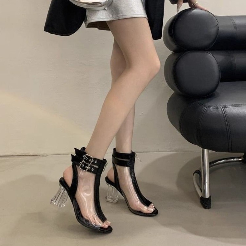 Sandal Hak Kristal Ritsleting  - Women'S Fashion Belts ulasan dan harga