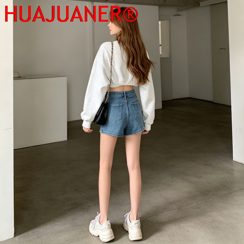 Celana Pendek Wanita Denim Pin - Denim Shorts Women ulasan dan harga
