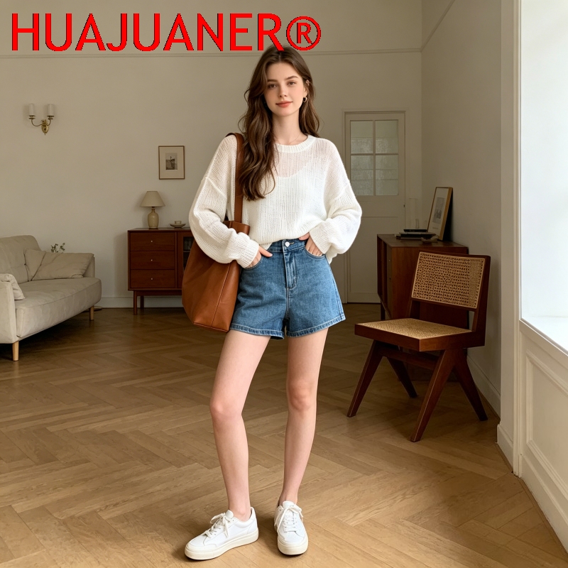 Celana Pendek Wanita Denim Pin - Denim Shorts Women ulasan dan harga