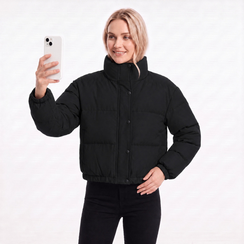 Jaket Puffer Kerah Tinggi Pend - Women'S Fashion Petite ulasan dan harga